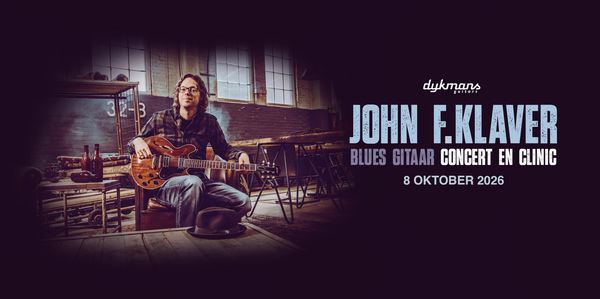 Blues Gitaar Concert & Clinic door John-F. Klaver bij Dijkmans in Breda