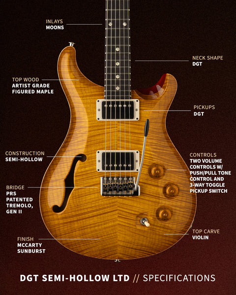 PRS Ltd Edition DGT Semi Hollow PRE-ORDER