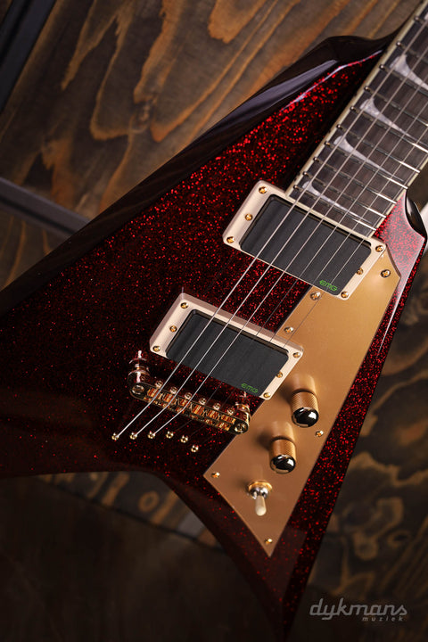 ESP LTD Kirk Hammett Signature KH-V Red Sparkle