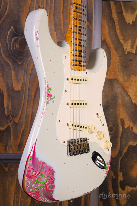 Fender Custom Shop Limited Edition Mischief Maker - Heavy Relic - Super Faded Aged Sonic Blue Over Pink Paisley
