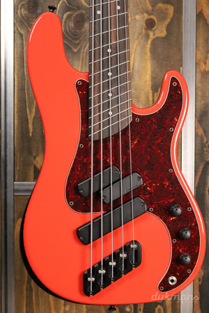 Dingwall Custom Shop Super P/J 5 Fiesta Red Trans Black Back