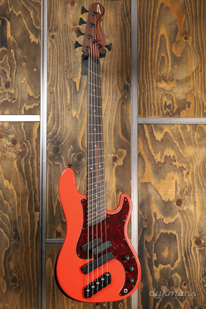 Dingwall Custom Shop Super P/J 5 Fiesta Red Trans Black Back