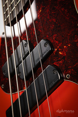 Dingwall Custom Shop Super P/J 5 Fiesta Red Trans Black Back
