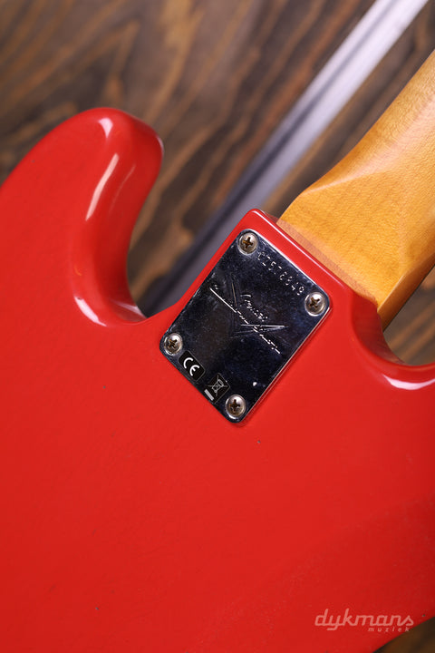 Fender Custom Shop '63 Jazz Bass Journeyman Relic Aged Fiesta Red