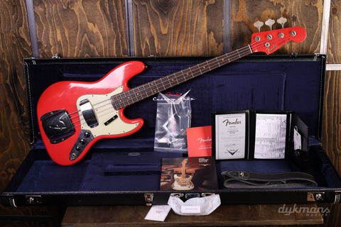 Fender Custom Shop '63 Jazz Bass Journeyman Relic Aged Fiesta Red