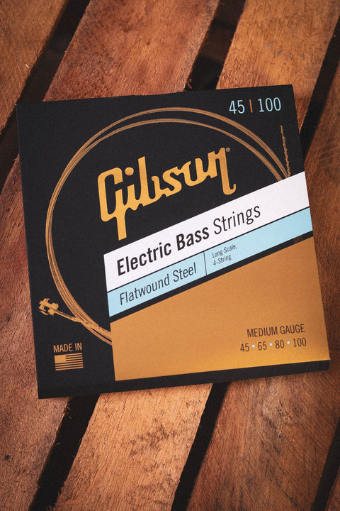 Gibson Electric Bass Strings Flatwound Long Scale 4-string