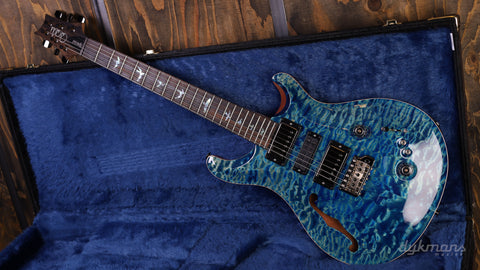 PRS Wood Library Special 22 Semi Hollow Quilt River Blue