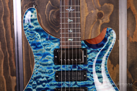 PRS Wood Library Special 22 Semi Hollow Quilt River Blue