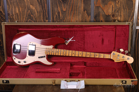 Fender Custom Shop Limited Edition "P" Jazz Bass Relic Aged Cimarron Red