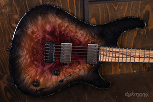 Mayones Regius 6 Burl Maple 5A Galaxy Eye Purple