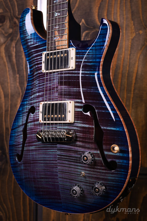 PRS Wood Library Hollowbody II Violet Blue Burst 10-Top