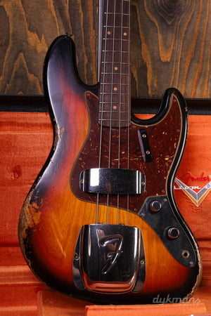 Fender Custom Shop 1961 Jazz Bass Heavy Relic 3-Color Sunburst