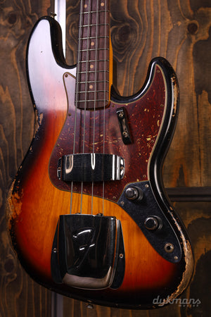 Fender Custom Shop 1961 Jazz Bass Heavy Relic 3-Color Sunburst