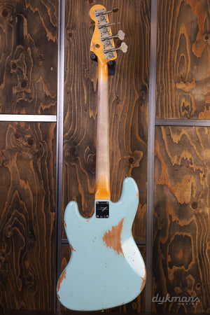 Fender Custom Shop 1961 Jazz Bass Heavy Relic Faded Aged Daphne Blue