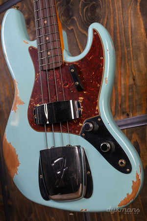 Fender Custom Shop 1961 Jazz Bass Heavy Relic Faded Aged Daphne Blue