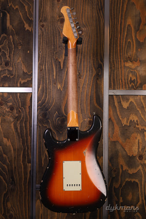 Del-Tone 60s S-Style 3-Tone Sunburst Heavy Aged