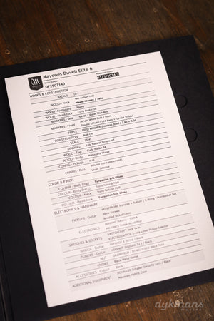 Mayones Duvell Elite 6 Natural Turquoise Burst