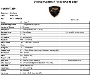 Dingwall Custom Shop Super P/J 5 Fiesta Red Trans Black Back
