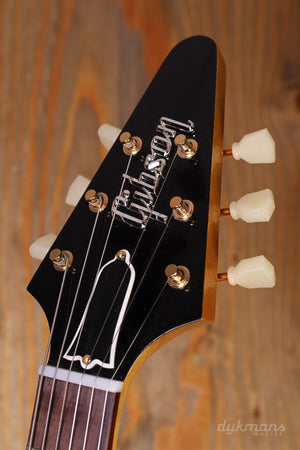 Gibson Custom Shop 1958 Korina Flying V Reissue (Black Pickguard) - Natural