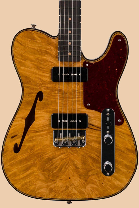 Fender Custom Shop Artisan Dual P90 Maple Burl Telecaster NOS, aged natural