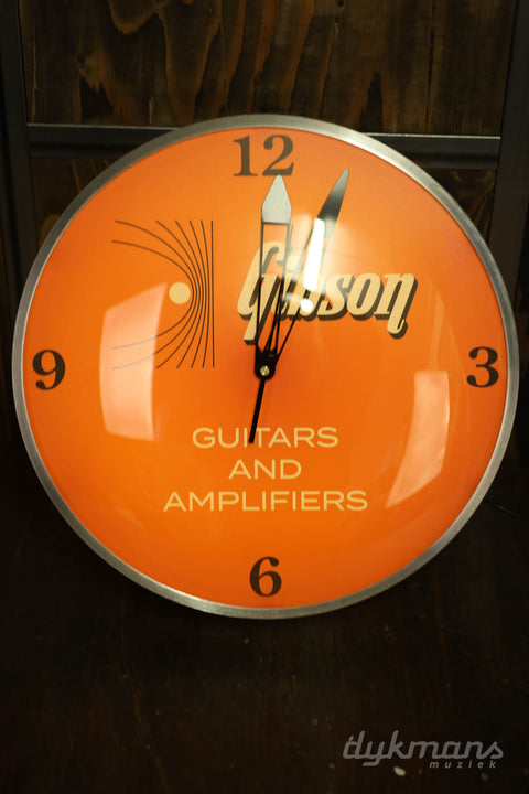 Gibson Vintage Lighted Wall Clock, Kalamazoo Orange