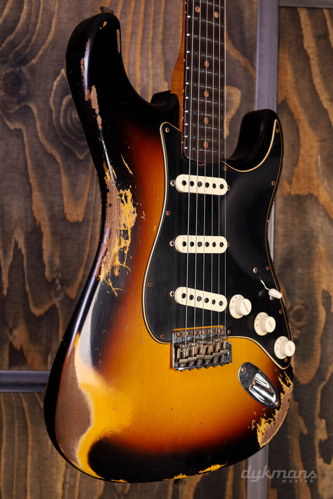 Fender custom Shop Limited Edition DUAL-MAG II Stratocaster heavy relic super faded aged 3-color sunburst