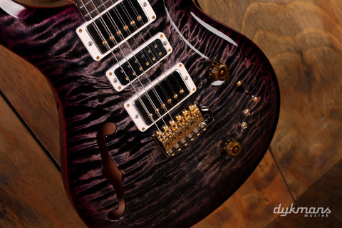 PRS Wood Library Special 22 Semi-Hollow Charcoal Purple Burst #0329869