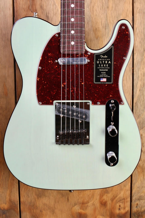 Fender American Ultra Luxe Telecaster Transparent Surf Green Rosewood