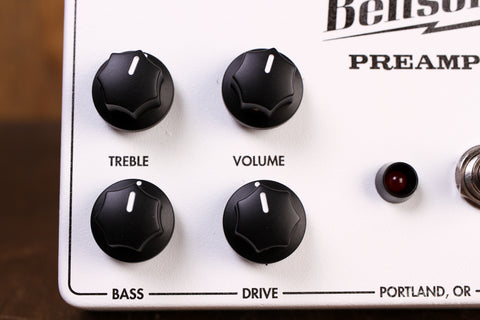 Benson Preamp Pedal (Boost/Overdrive) Tuxedo White