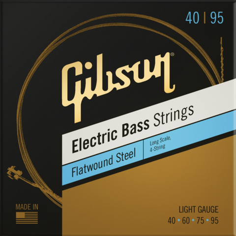 Gibson Electric Bass Strings Flatwound Long Scale 4-string